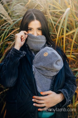 Pieptar polar fleece 2 in 1 Mami si Bebe- Turtleneck for Two - Dark Grey [8]