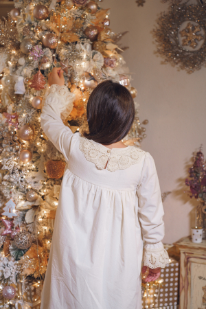 Rochie din panza de bumbac, cu broderie MUSETEL [4]