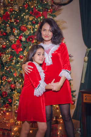 Rochie din catifea cu dantela - Christine [4]