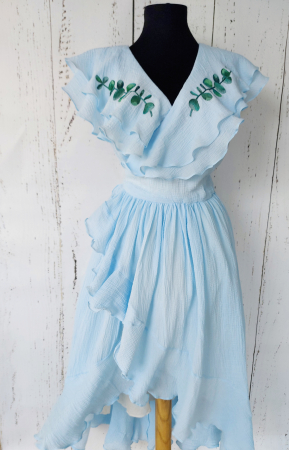 Haine naturale - Rochie din voal natural - Eucalypt Dream - Blue Sky