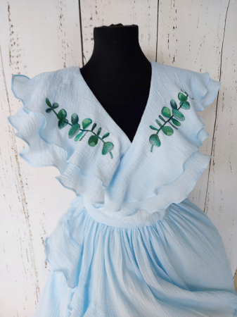 Rochie din voal natural - Eucalypt Dream - Blue Sky [3]
