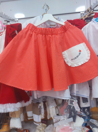 Haine naturale - Fustita cu broderie "Mama