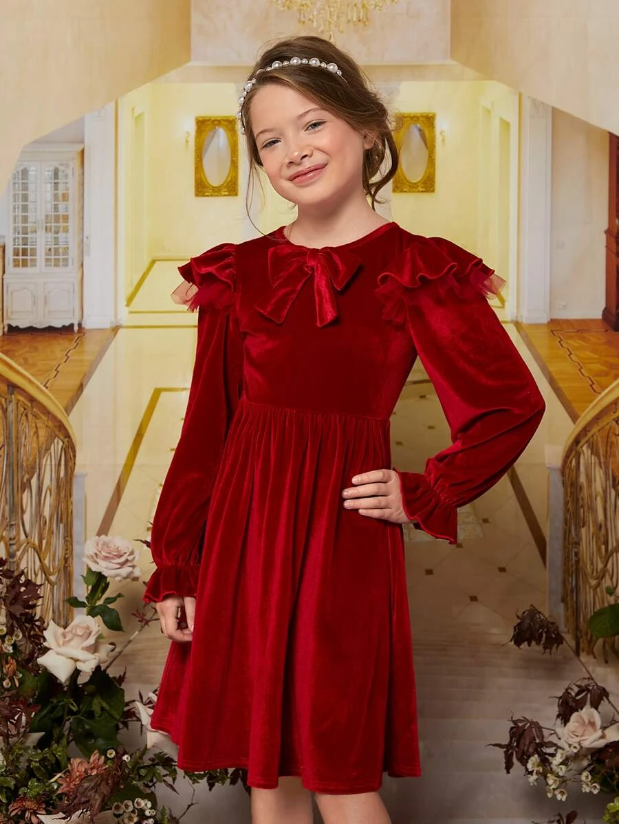 Rochie fete din catifea - Chiara [1]