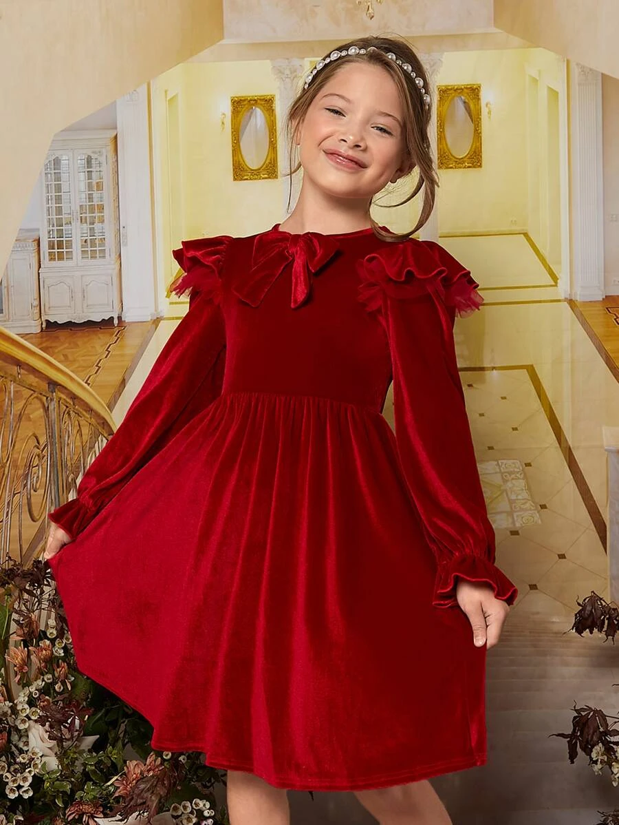 Rochie fete din catifea - Chiara [3]