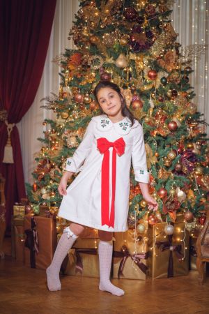 Rochie din catifea, cu guleras detasabil- Celine [1]