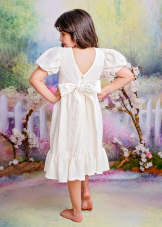 Rochie pentru fete din panza naturala I Ingrid [1]