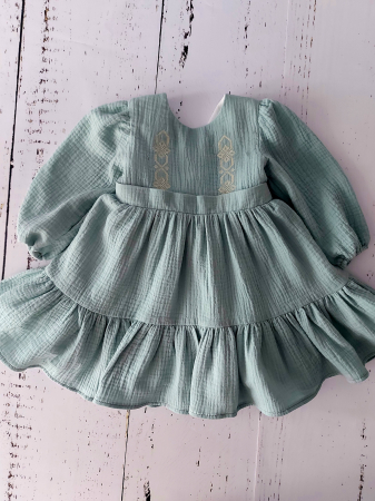 Haine naturale - Rochie pentru fete din muselina - traditional