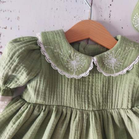 Set rochita si botosei din muselina - Vintage Dandelion [2]