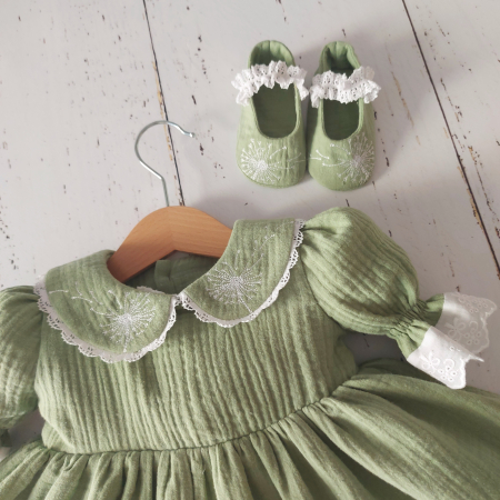 Set rochita si botosei din muselina - Vintage Dandelion [1]