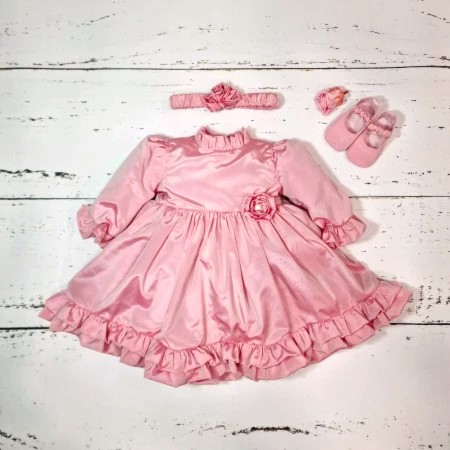 Rochita din matase naturala Pink Rose [8]