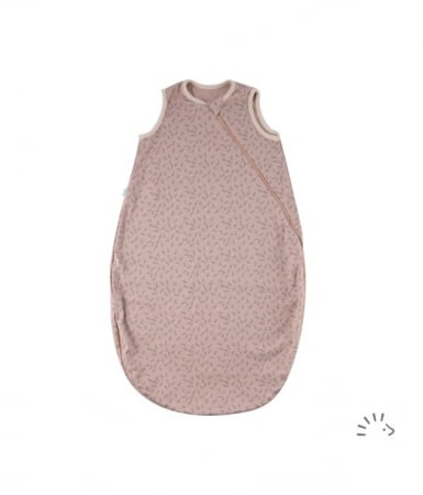 Haine naturale - Sac de dormit fara maneci pentru bebelusi Beige Leaves
