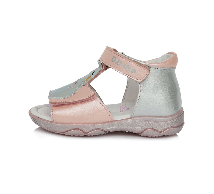 Sandale piele fete, cu aplicatie lebada, flexibile- D.D.Step [1]