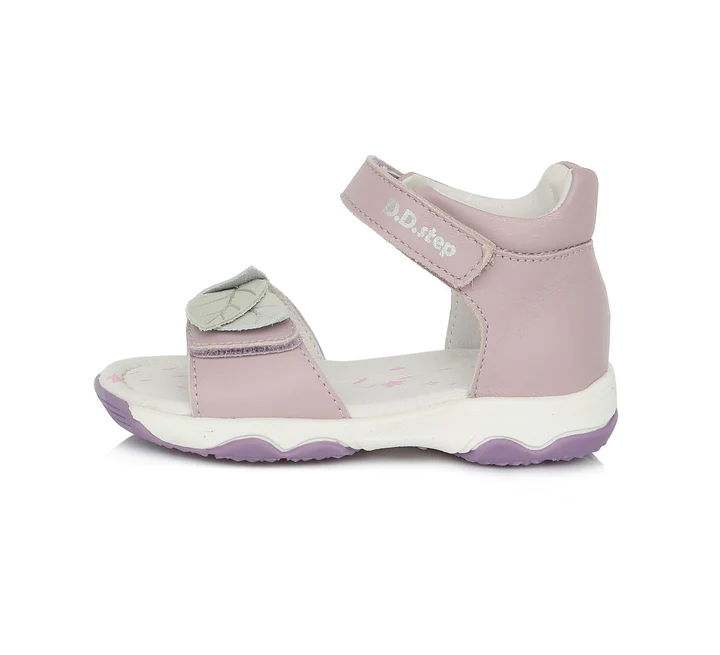 Sandale piele fete, mov cu frunze, flexibile- D.D.Step [1]
