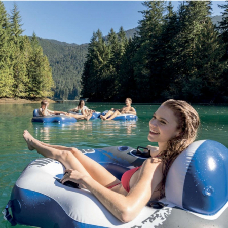 Scaun gonflabil de apa, cu 2 suporturi pentru pahare, River Run, Intex [4]