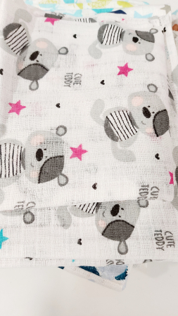 Pled din muselina 80x70 cm, diverse imprimeuri [5]