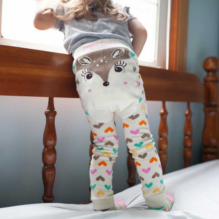 Set pantaloni si soseste antiderapante, Zoocchini, 12-18 Luni, Fawn [1]