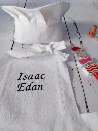 Costume tematice copii - Set sort si boneta bucatar pentru copii - Personalizat
