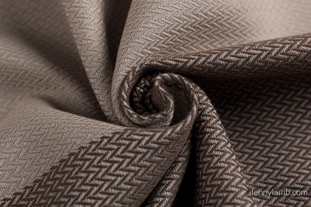 Sling cu inele LennyLamb LITTLE HERRINGBONE BABY CAFFE LATTE [5]