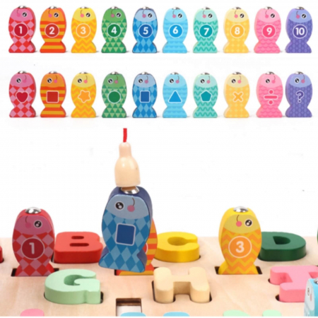 Tabla educativa Montessori cu cifre, din lemn [1]