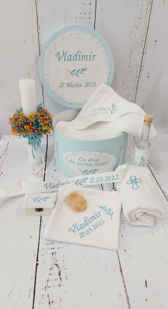 Trusou botez si cutie personalizata Baby Blue [3]