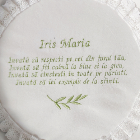 Trusou botez Frunza de maslin cu mesaje [7]