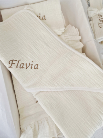 Trusou botez integral din muselina- ALB- 10 piese [6]