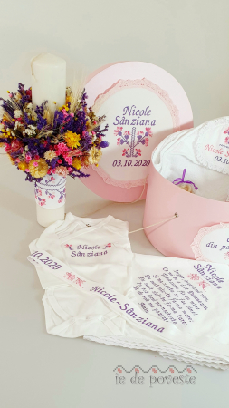 Trusou botez pentru fetite-  10 piese- Garofita [7]