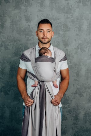 Wrap tesut pentru bebelusi - COOL GREY- marime M [8]