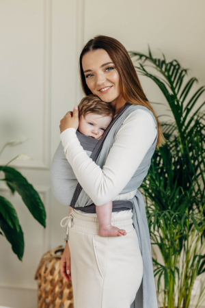 Babywearing - Wrap tesut pentru bebelusi - COOL GREY- marime M