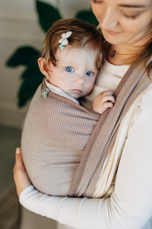 Babywearing - Wrap tesut pentru bebelusi LITTLE HERRINGBONE BABY CUPCAKE - marime M - grad B