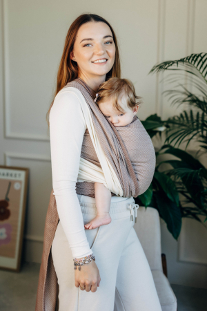 Wrap tesut pentru bebelusi LITTLE HERRINGBONE BABY CUPCAKE - marime M - grad B [3]
