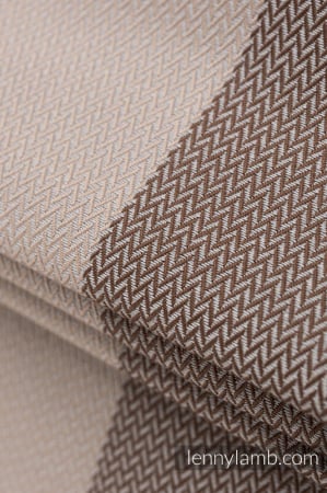Wrap tesut pentru bebelusi -LITTLE HERRINGBONE BABY CAFFE LATTE - marime M - grad B [14]