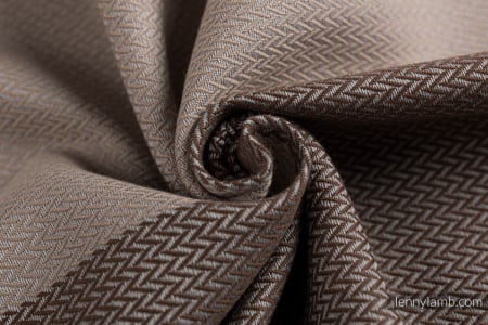 Wrap tesut pentru bebelusi -LITTLE HERRINGBONE BABY CAFFE LATTE - marime M - grad B [15]