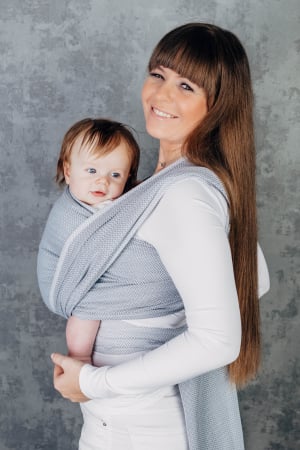 Wrap tesut pentru bebelusi LITTLE HERRINGBONE GREY - marime M - grad B [6]