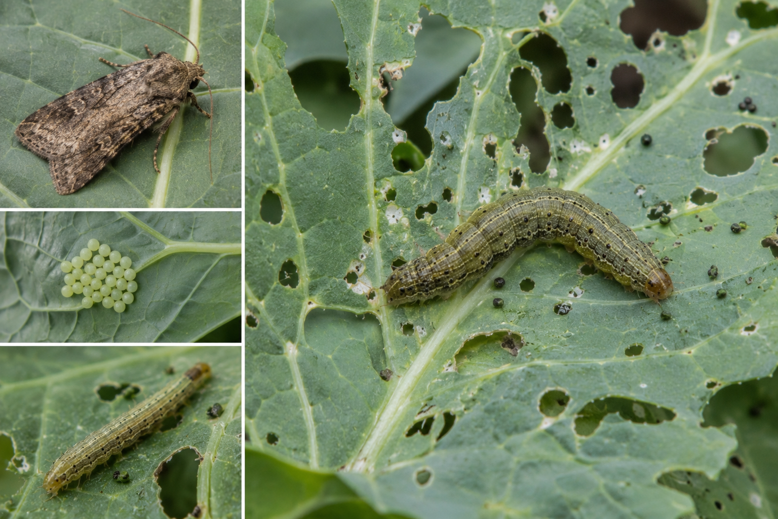 Buha verzei (Mamestra brassicae) – Omida care produce defolieri importante la varză și alte legume crucifere.