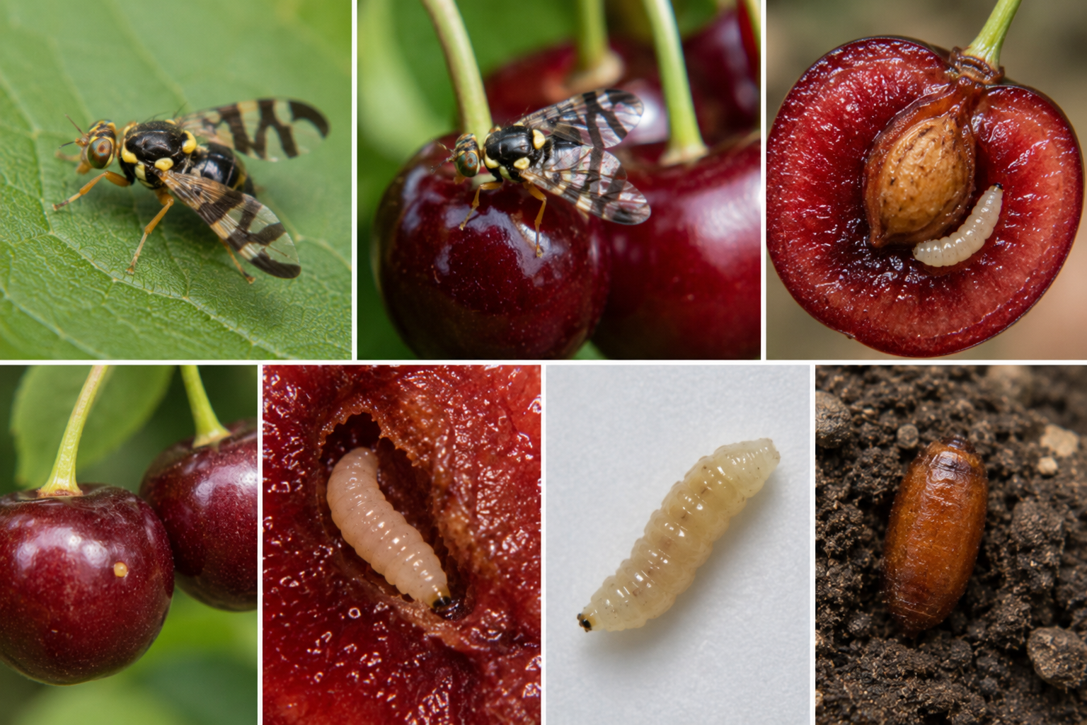 Musca cireșelor (Rhagoletis cerasi) – Dăunătorul care produce fructe viermănoase și reduce calitatea recoltei de cireșe și vișine.
