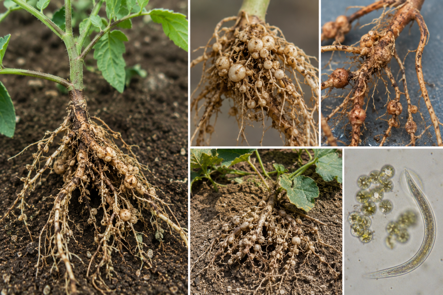 Nematodul galicol al rădăcinilor (Meloidogyne spp.) – Dăunătorul microscopic care afectează rădăcinile și reduce dezvoltarea culturilor horticole.