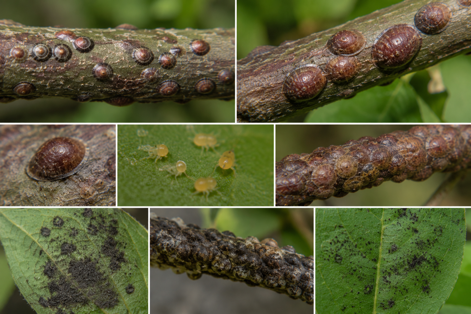 Păduchele țestos al prunului (Parthenolecanium corni) – Dăunătorul care slăbește pomii și favorizează apariția fumaginei.