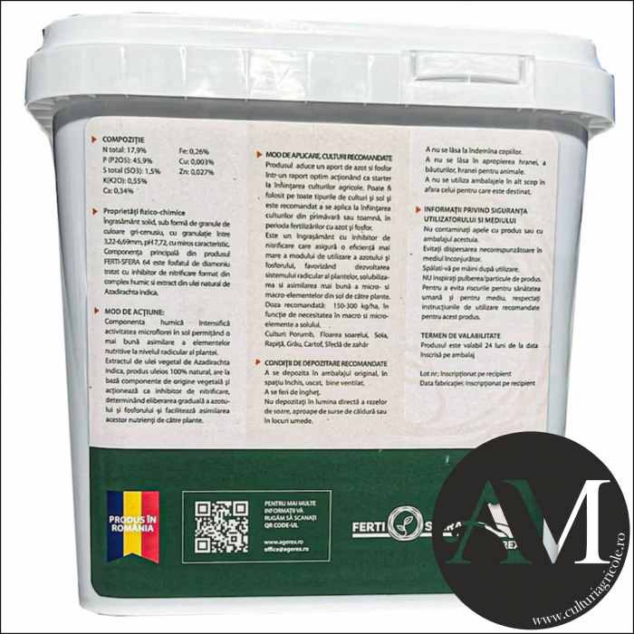 Îngrășământ solid FERTI SFERA 64 cu potențiator de fosfor și degajare lentă pe azot [2]