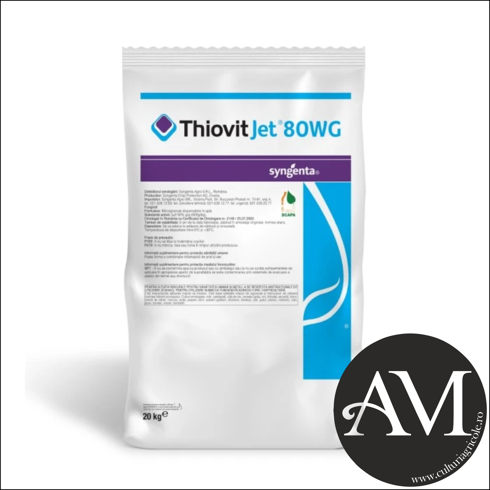 Fungicide - Fungicid cu acțiune de  contact THIOVIT JET 80 WG