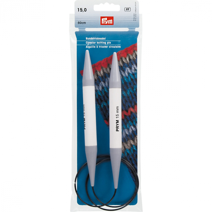 Andrele circulare din plastic de 15 mm, lungime 80 cm, Prym 211317 [1]