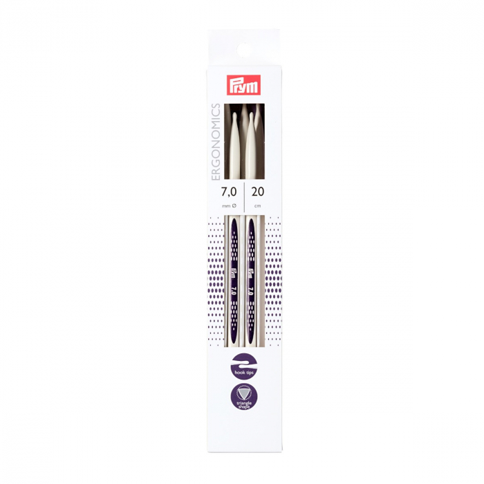 Andrele duble pentru sosete/manusi, de 7 mm, lungime 20 cm, 5 buc, Prym Ergonomics 194209 [2]