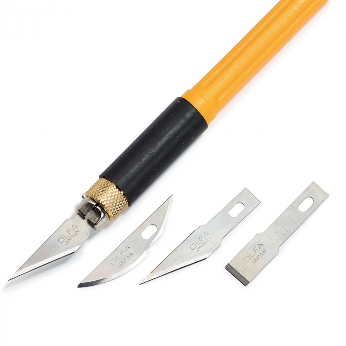 Art Knife, cutter universal, pentru piele, hartie, plastic, sculptura cu 3 lame, Prym 611395 [1]