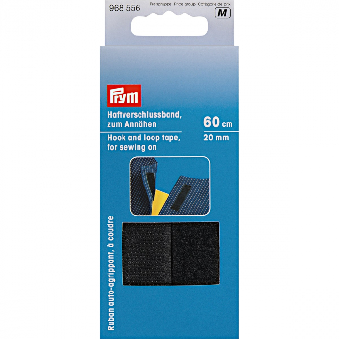 Banda adeziva, material velco negru, latime 20mm, Prym, 968556 [1]