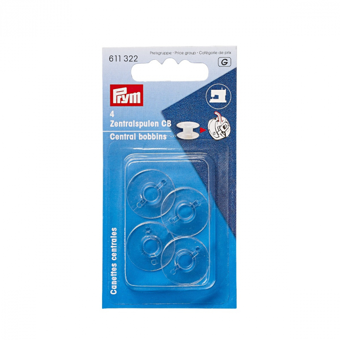 Bobine plastic pentru suveica masina cusut casnica,20.5 mm, Prym, 611322 [1]