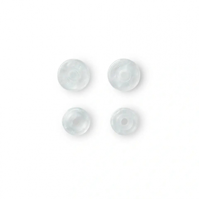 capse din plastic, rotunde, 30 de bucati, diametru 12.4 mm, transparente lucioase Prym [3]