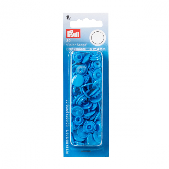 CAPSE PLASTIC (30 PERECHI) DE 12,4 MM albastru otel Prym [2]