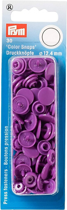 capse plastic (30 perechi) de 12,4 mm liliac Prym [2]