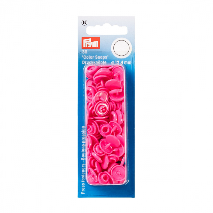 capse plastic (30 perechi) de 12,4 mm roz Prym [2]
