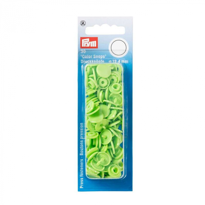 capse plastic (30 perechi) de 12,4 mm verde deschis Prym [2]